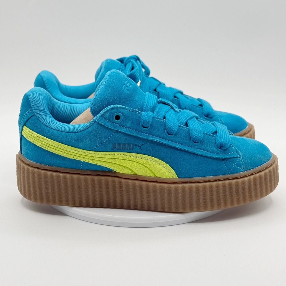 Puma Fenty X Puma Creeper Phatty Shoes Size 7.5 Womens Blue/Yellow NEW - Picture 3 of 13